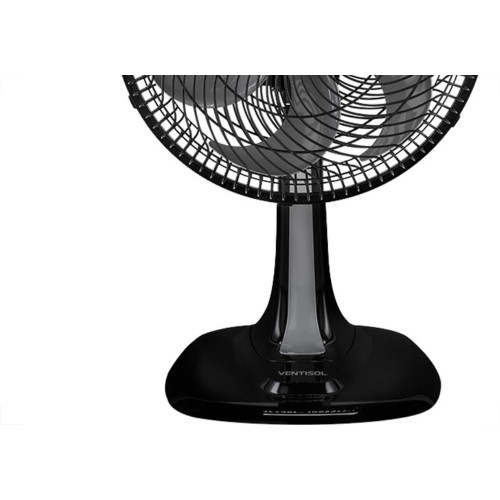 Ventilador Mesa Ventisol Turbo Preto/Cinza 6 Pas 30Cm. 220V.