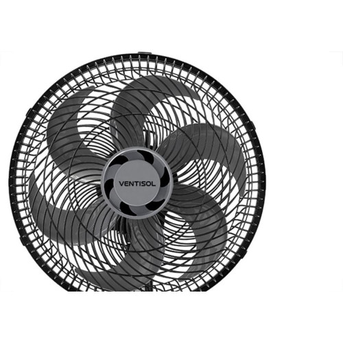 Ventilador Mesa Ventisol Turbo Preto/Cinza 6 Pas 30Cm. 220V.