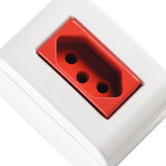 Sistema Box Tramontina Lizflex 1 Tomada 2P+T. 20A Vermelha - 57304/019