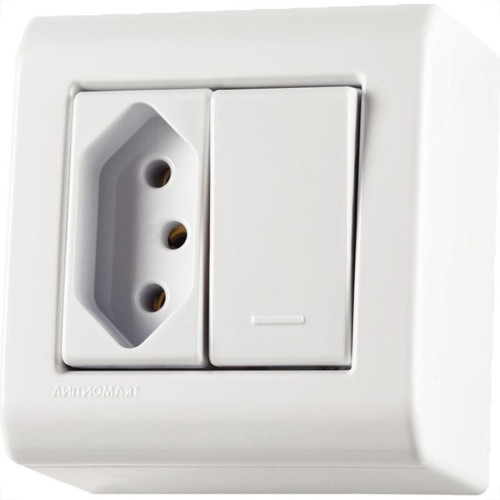 Sistema Box Tramontina Lizflex 1 Simples+Tomada 2P+T. 20A -57304/020