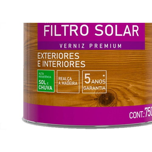Verniz Hyperlack Triplo Filtro Solar Natural 750Ml Verniz Hyperlack Triplo Filtro Solar Natural 750Ml