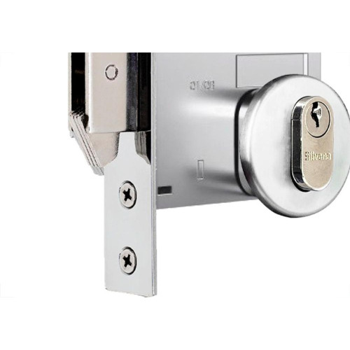 Fechadura Silvana 4500 Porta Correr Roseta Redonda Inox - 95026