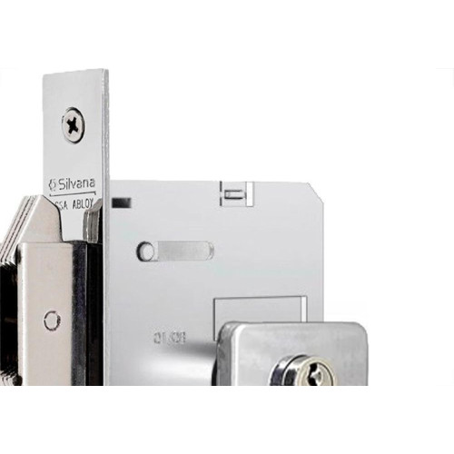Fechadura Silvana 4500 Porta Correr Roseta Quadrada Inox - 95088