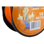 Linha Para Pedreiro 1 Fio Lisa Fera 50M Laranja - Kit C/12 Pecas