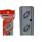 Tomada Barra Interneed Pro45 - 2 Polos +Terra Cinza 20A. Tripla