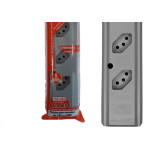 Tomada Barra Interneed Pro45 - 2 Polos +Terra Cinza 20A. Quadrupla