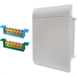 Centrinho Steck Pvc Embutir Branco Para 5 Disjuntores Din Com Barramento