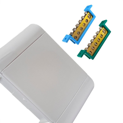 Centrinho Steck Pvc Embutir Branco Para 5 Disjuntores Din Com Barramento