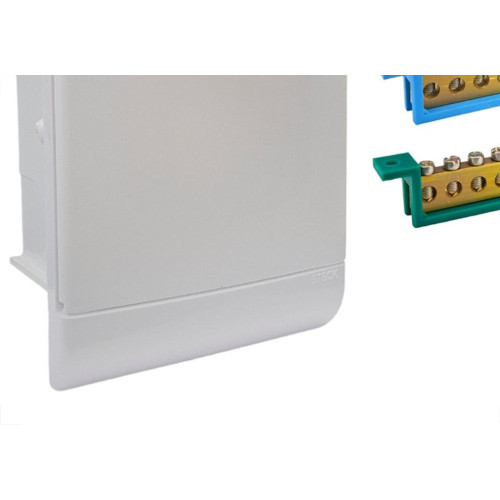 Centrinho Steck Pvc Embutir Branco Para 5 Disjuntores Din Com Barramento