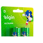 Pilha Elgin Alcalina D Grande Com 2 Pecas - 82157