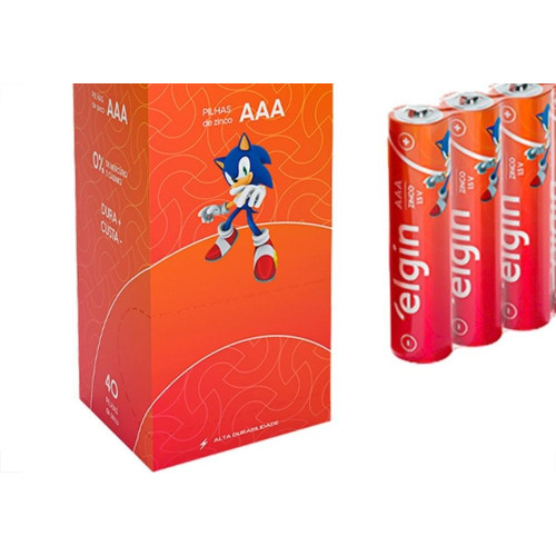 Pilha Elgin Zinco Aaa Palito - R03 Caixa Com 40 Pecas - 82342