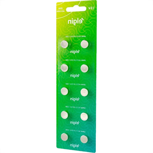 Pilha Elgin Alcalina Bateria Lr44 - 1,5V. Cartela Com 10 Pecas - 82194