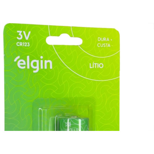 Pilha Elgin Bateria 3V. Litio Cromado 123 Com 1 Peca