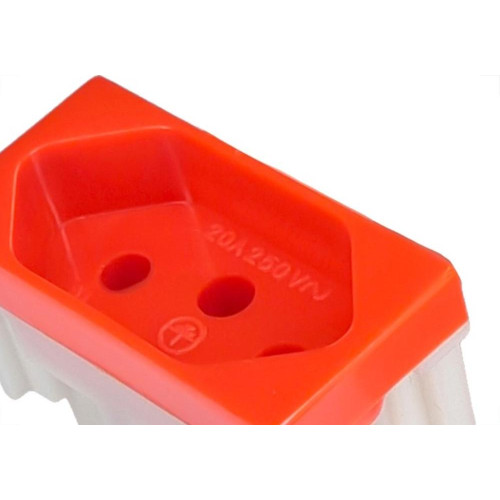 Modulo Mectronic Tomada 2 Polos+Terra 20A. Vermelha - 39259