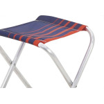 Banqueta De Praia Aluminio Tramontina Fiji Azul Escuro/Laranja - 92900/300