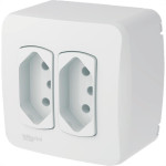 Sistema Box Schneider Dexson-Miluz Branco 2 Tomadas 2P+T. 10A. - S3B66440