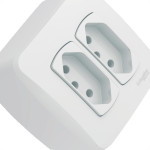 Sistema Box Schneider Dexson-Miluz Branco 2 Tomadas 2P+T. 10A. - S3B66440