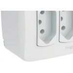 Sistema Box Schneider Dexson-Miluz Branco 2 Tomadas 2P+T. 10A. - S3B66440