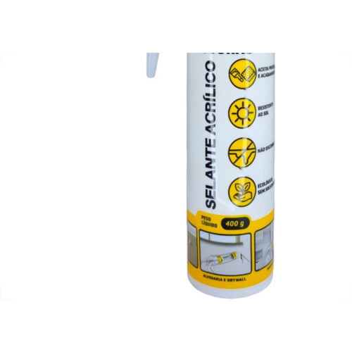 Otto Vedacit Fecha Trincas Selante Acrilico Branco Cartucho 400G.