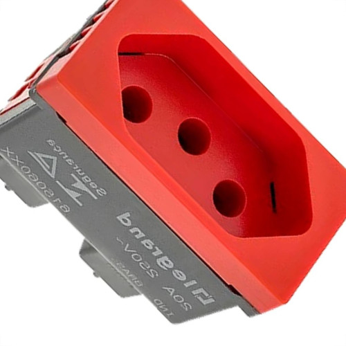 Modulo Pial Pop Vermelho 1 Tomada 2P+T. 20A. - Lg03020Vm