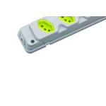 Kit C/3 - Tomada Barra Fiolux 2P+T. 20A. Tripla Cinza/Verde