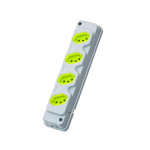 Kit C/2 - Tomada Barra Fiolux 2P+T. 20A. Quadrupla Cinza/...