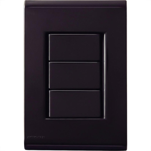 Placa Conjunto Modular Tramontina Liz 4X2 - Grafite (Cega) - 57173000