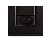 Conjunto Tramontina Com Placa Liz Grafite 2 Simples+Tomada .2P+T. 10A.