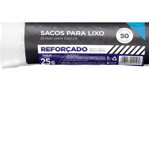 Saco De Lixo Superpro Bettanin 105L - 75X 90Cm Preto Com 50 Pecas