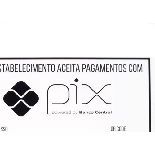 Placa Look 20X30Cm (Aceitamos Pix) - Kit C/5 Pecas