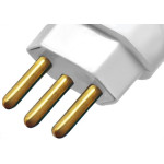 Pino Macho Flp 2 Polos+Terra 20A. Oco Branco - Kit C/10 Pecas