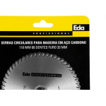 Serra Circular Aco Carbono Eda 110Mm - 60D - 0Lb