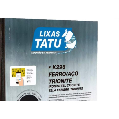 Lixa Ferro Tatu 50 - Pacote Com 25 Folhas - Kit C/25 Folhas