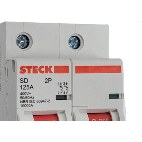 Disjuntor Steck ''Din'' Bipolar 125A. C