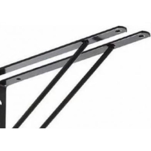 Suporte Prateleira Mao Francesa Overtime Leve 20Cm Preto - Kit C/12 Pecas