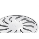 Grelha Plastica Redonda Branca Tigre Com Fecho 10X10Cm - Dn100