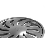 Grelha Plastica Redonda Cromada Tigre Com Fecho 10X10Cm - Dn100