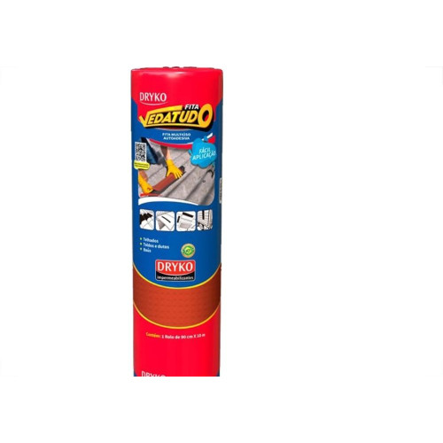 Fita Multiuso Dryko Vedatudo Terracota 90Cm X 10M