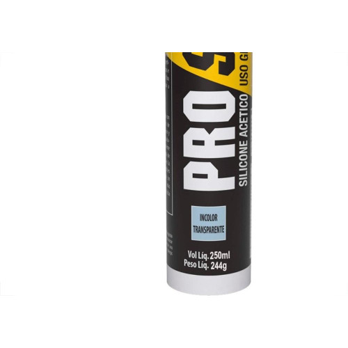 Silicone Acetico Pro Sil Soudal Incolor 250Ml/244G.