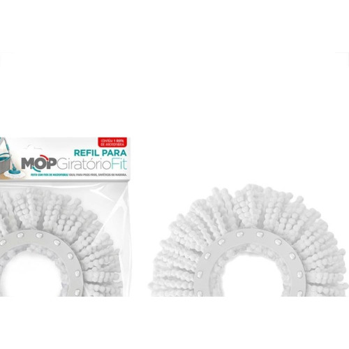 Refil Para Mop Flash Limp Fit Giratorio Branco - Rmop5011