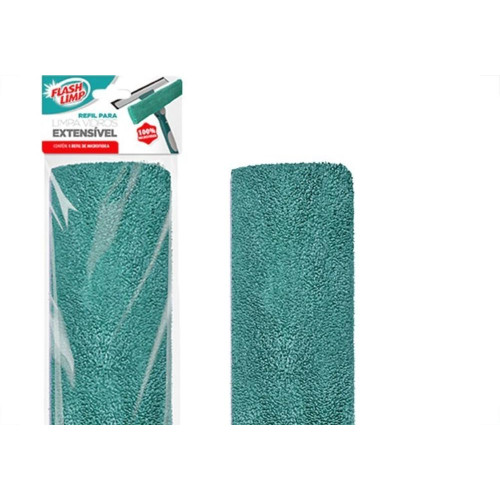 Refil Para Mop Flash Limp Limpa Vidros Pano De Microfibra - Rflp6391