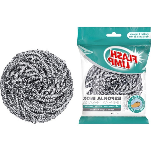Esponja Inox Flash Limp Limpeza Pesada - Ea1409