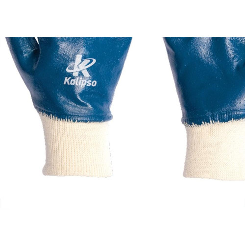 Luva Malha Kalipso Banho Nitrilico Nitrili-Ka 30 Azul 9 - G - Kit C/12 Pares