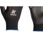 Luva Malha Kalipso Pu Multitato Preta 8 - M - Kit C/12 Pares