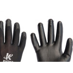 Luva Malha Kalipso Pu Multitato Preta 8 - M - Kit C/12 Pares