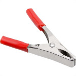 Garra Bateria Com Espaguete Mxt 50A. 10Cm Pacote Com 50 Pecas Vermelha