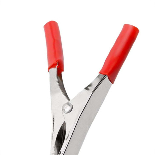 Garra Bateria Com Espaguete Mxt 50A. 10Cm Pacote Com 50 Pecas Vermelha