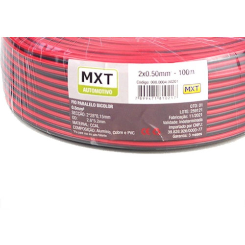 Fio Bicolor Para Som Mxt 2X0,50