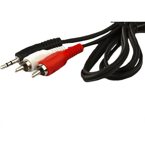 Cabo Audio/Video Mxt 2Rca + P2 - 1,80M Niquelado