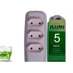 Extensao Ilumi Paralela 2 Polos 0,75Mm Cinza - 5M - 1692/1792